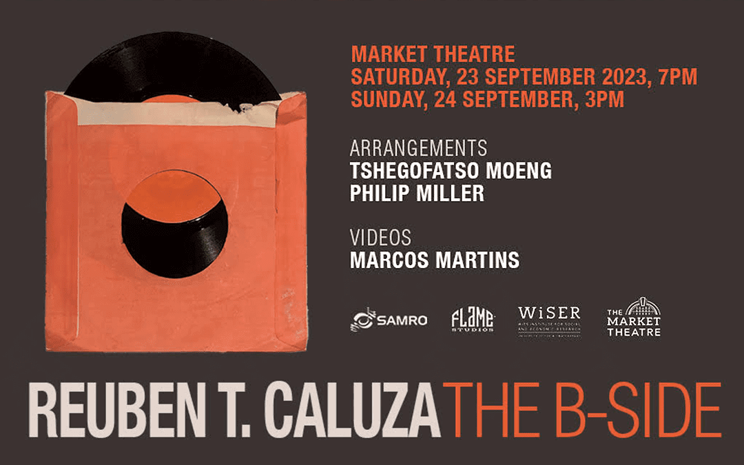 News 283 An orange record sleeve with a vinyl record is centered on a black background. Event details for
